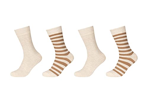 Camano Herren Online Men ca-Soft Stripes 4er Pack Socken, Tiger's Eye, 43/46 von Camano