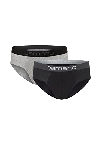Camano Herren Slip 2er Pack 2XL Black Mix von Camano