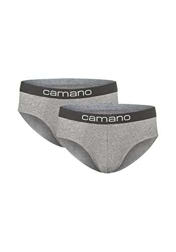 Camano Herren Slip 2er Pack L Light Grey Melange von Camano