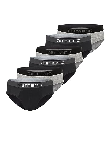 Camano Herren Slip 6er Pack XL Black Mix von Camano