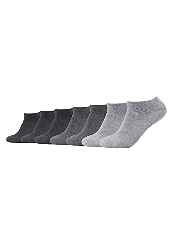 Camano Herren 3003 Ca-soft 7 Paar Sneakersocken, Grau, 39-42 EU von Camano