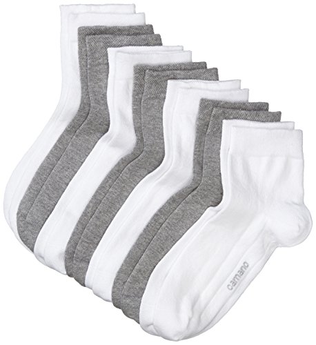 Camano Herren 3023 Ca-Soft Quarter 7 Paar Socken, Weiß (White Combi 01), (Herstellergröße: 39/42) (7er Pack) von Camano