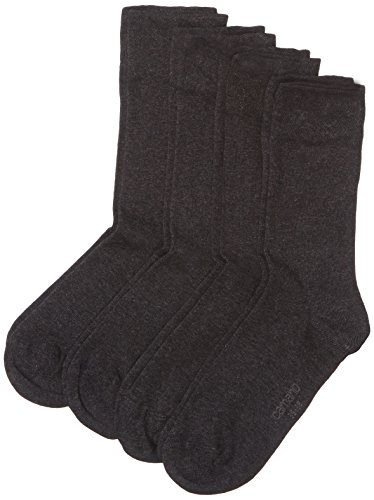 Camano Herren 3512 Ca-Soft Bio-Cotton 4 Paar Socken, Grau (Antracite Mel. 08), (Herstellergröße: 43/46) (4er Pack) von Camano