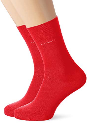 Camano Herren Socken 3642, Rot (True Red 0041), 43/46, 2er Pack von Camano