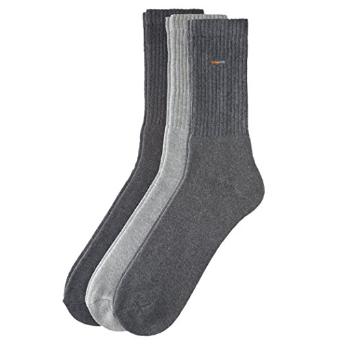 Camano Herren Sportsocken, Freizeitsocken schwarz, navy, grau 9 Paar (47-49, grau) von Camano