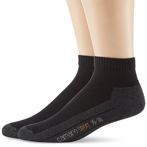 Camano Herren 5932 Sportsocken, Schwarz (Black 5), (Herstellergröße: 43/46) (2er Pack) von Camano