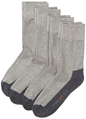 Camano Herren 5942 4 Paar Sportsocken, Grau (Grey 10), 35-38 EU von Camano