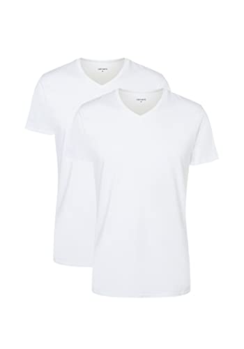 Camano Herren T-Shirt 2er Pack 2XL White von Camano