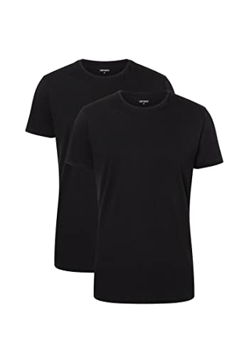 Camano Herren T-Shirt 2er Pack S Black von Camano