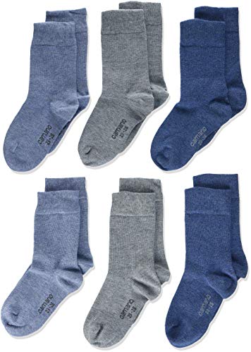 Camano Jungen 9300 Socken, Blau (Jeans Mix 0024), 23-26 (6er Pack) von Camano