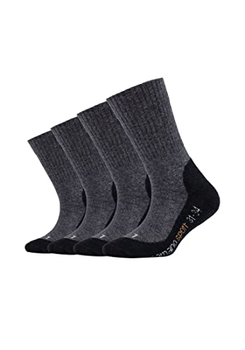 Camano Kinder Sportsocken pro tex 4er Pack 23/26 anthracite - black von Camano