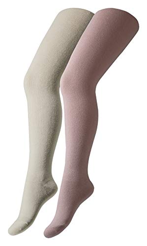 Camano Kinder Strumpfhose 2er Pack 110/116 silver rose +offwhite von Camano