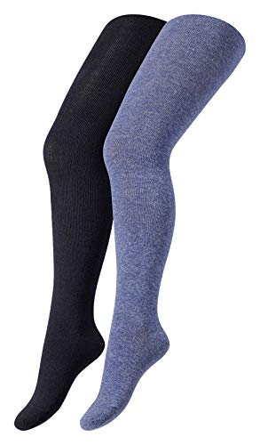 Camano Kinder Strumpfhose 2er Pack 122/128 denim + navy von Camano