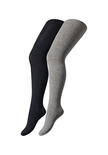 Camano Kinder Strumpfhose 2er Pack 86/92 light grey + navy von Camano