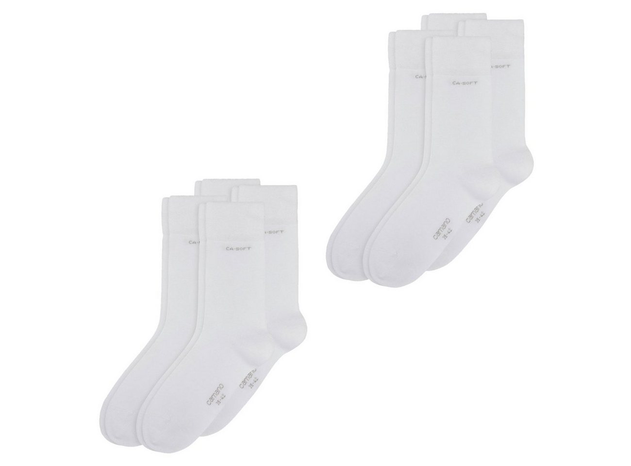 Camano Langsocken CA-Soft 4er Pack (4-Paar) mit verstärktem Fersen- und Zehenbereich von Camano