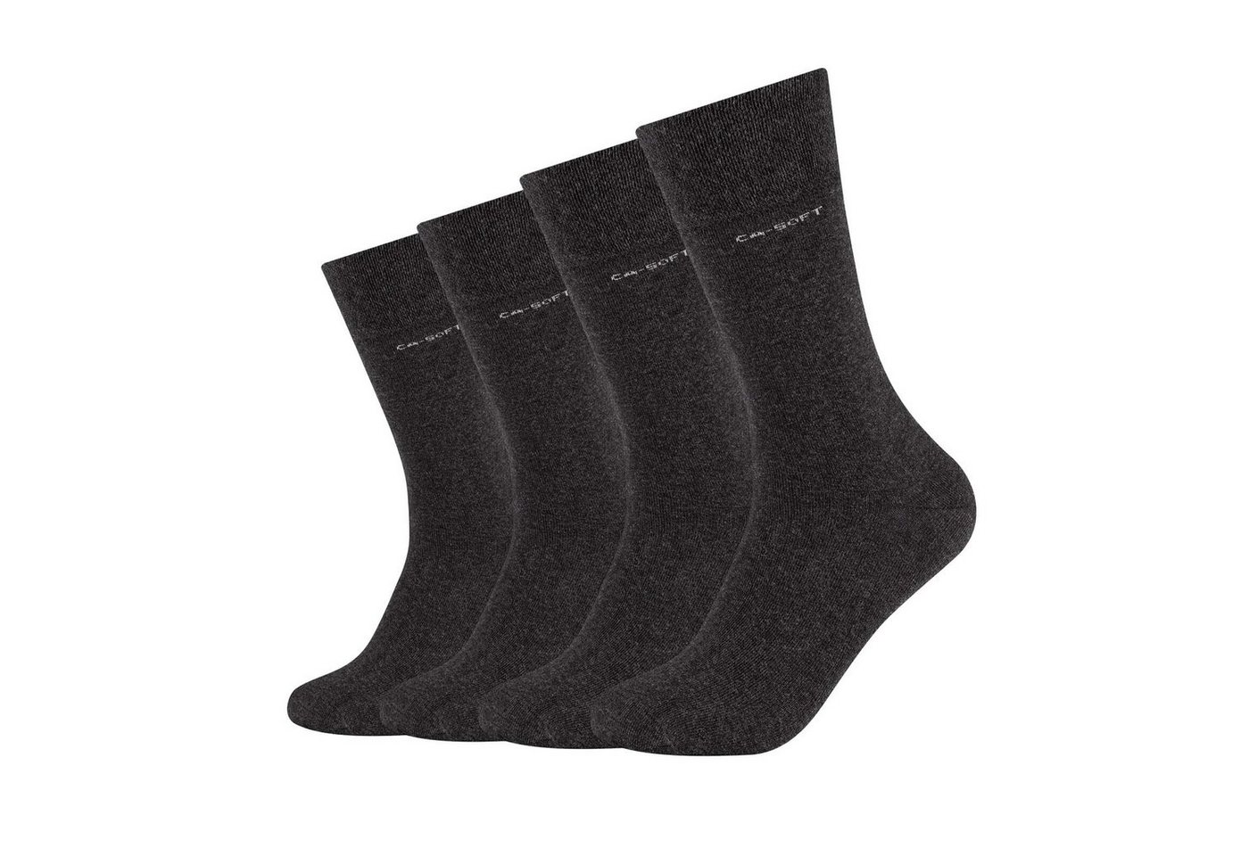 Camano Kurzsocken Unisex Socken - Soft Socks, einfarbig, 4er Pack von Camano