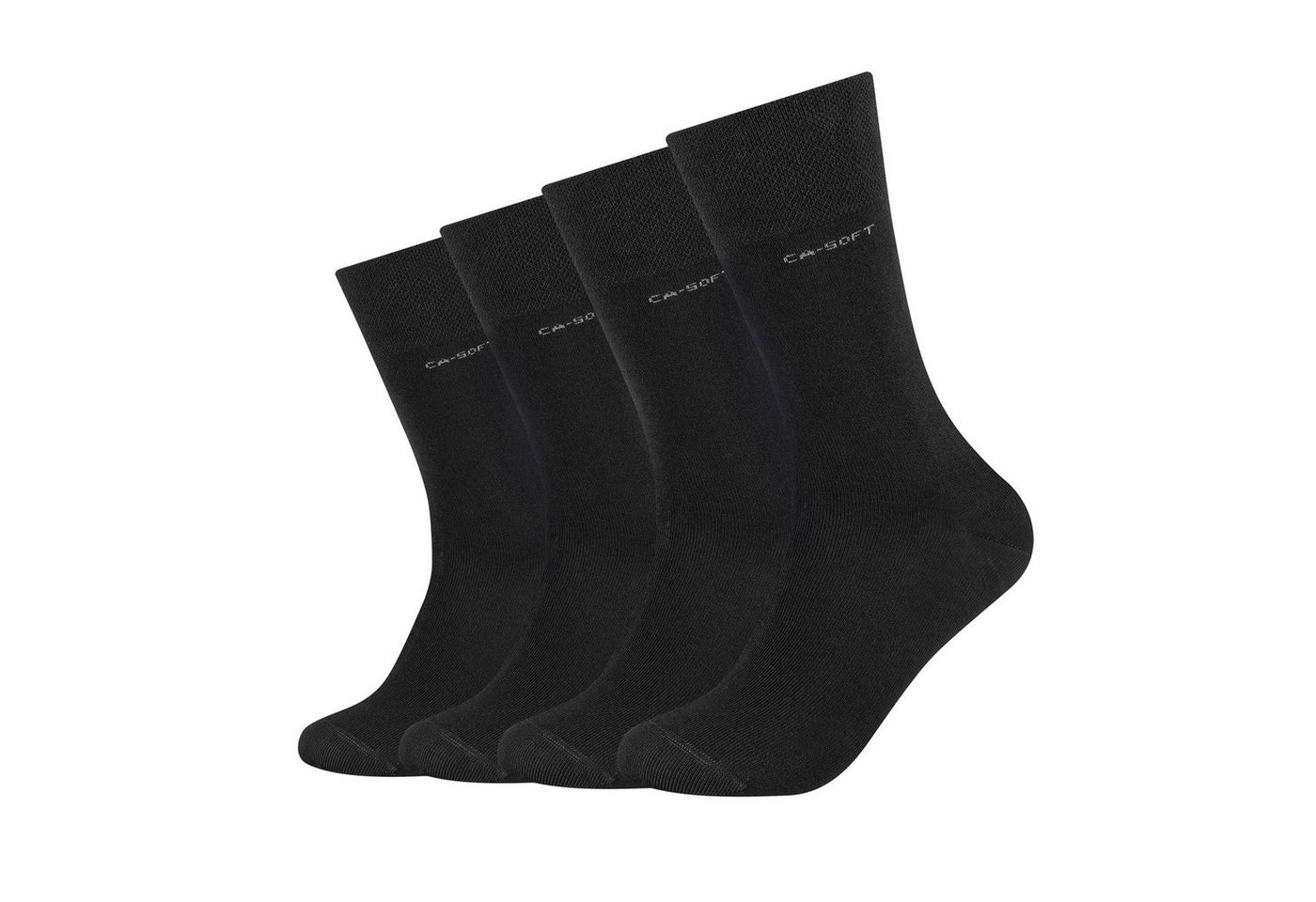 Camano Kurzsocken Unisex Socken - Soft Socks, einfarbig, 4er Pack von Camano