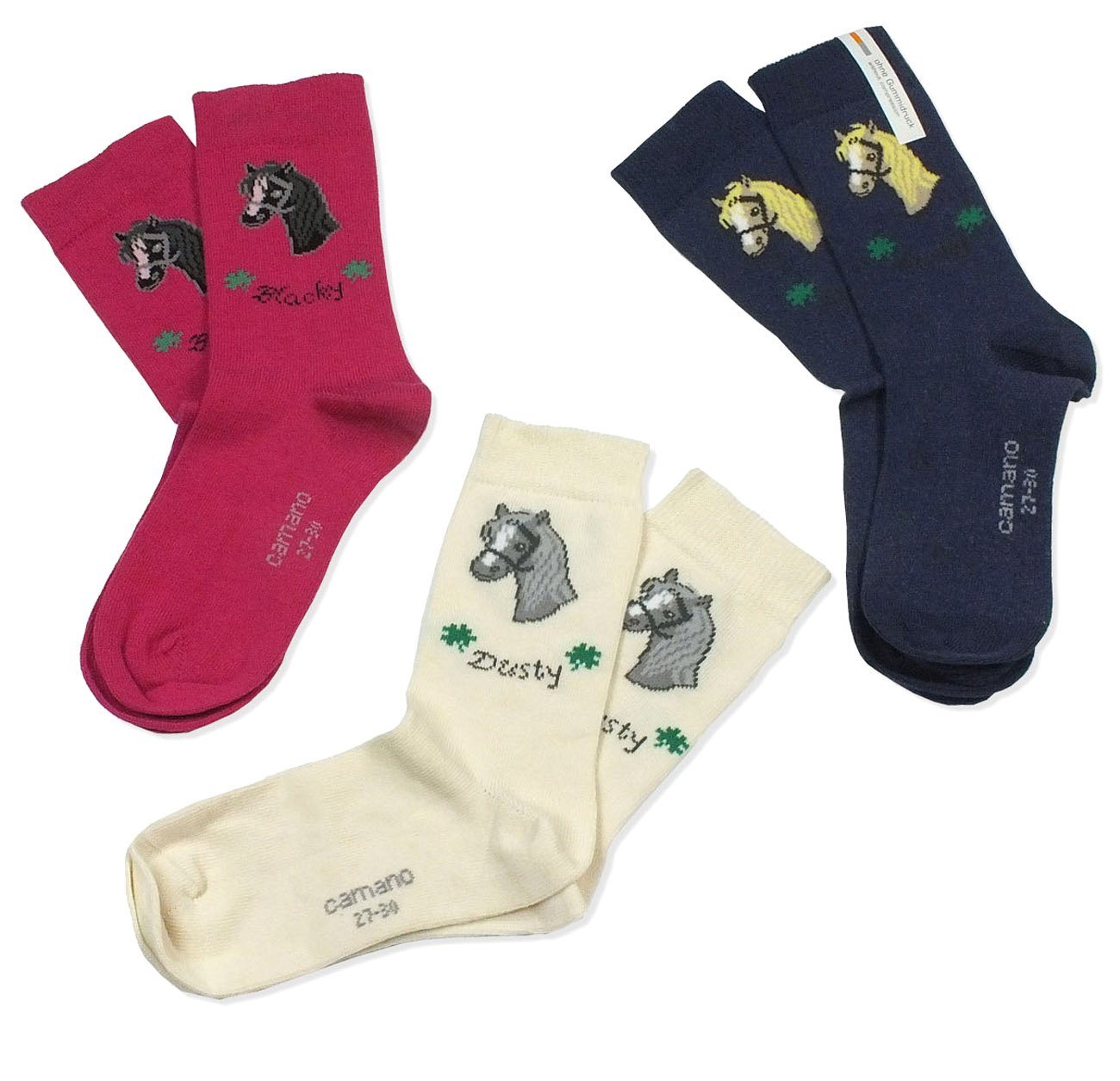 Camano Langsocken CA3814 (Packung, 3-Paar, 3 Paar) Kinder Mädchen Socken, Baumwolle, Kindersocken von Camano
