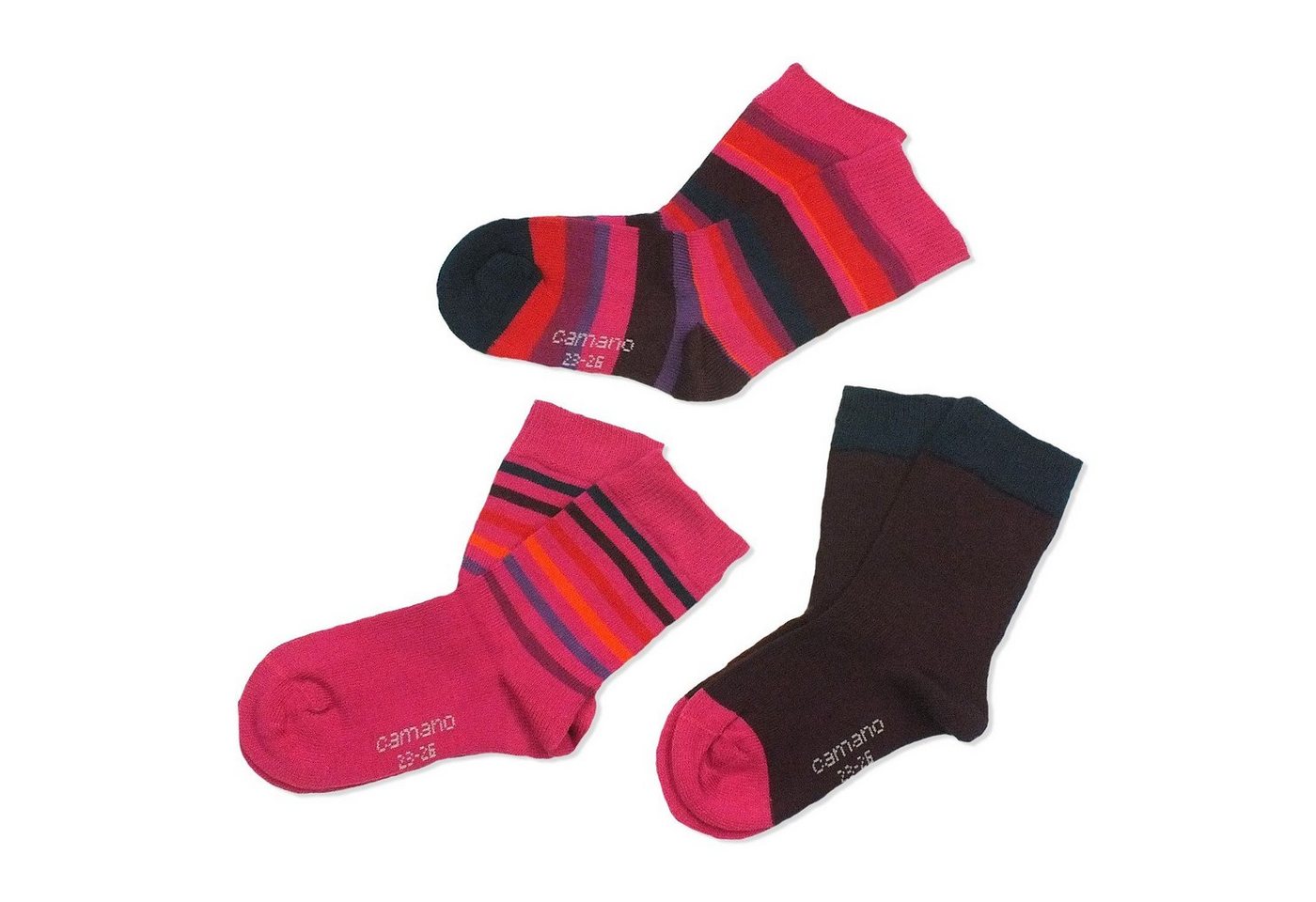 Camano Langsocken CA3822 (Packung, 3-Paar, 3 Paar) Kinder Socken, Jungen & Mädchen mit Baumwolle, Kindersocken von Camano