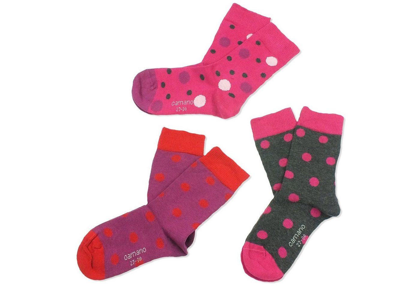 Camano Langsocken CA3825 (Packung, 3-Paar, 3 Paar) Kinder Socken, Jungen & Mädchen mit Baumwolle, Kindersocken von Camano