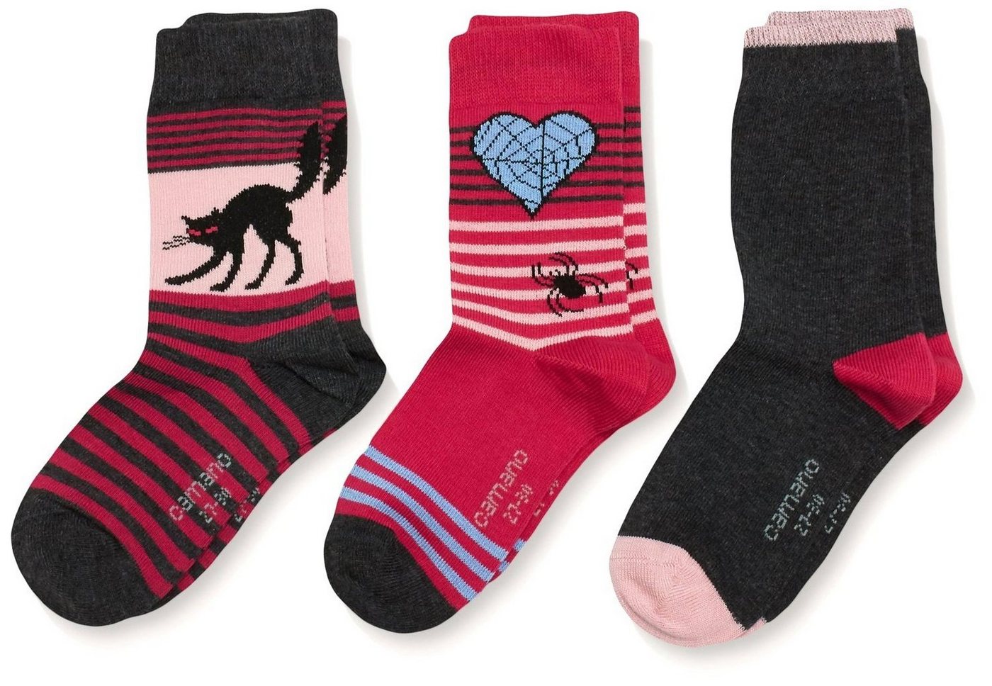 Camano Langsocken CA3829 (Packung, 3-Paar, 3 Paar) Kinder Socken, Jungen & Mädchen mit Baumwolle, Kindersocken von Camano