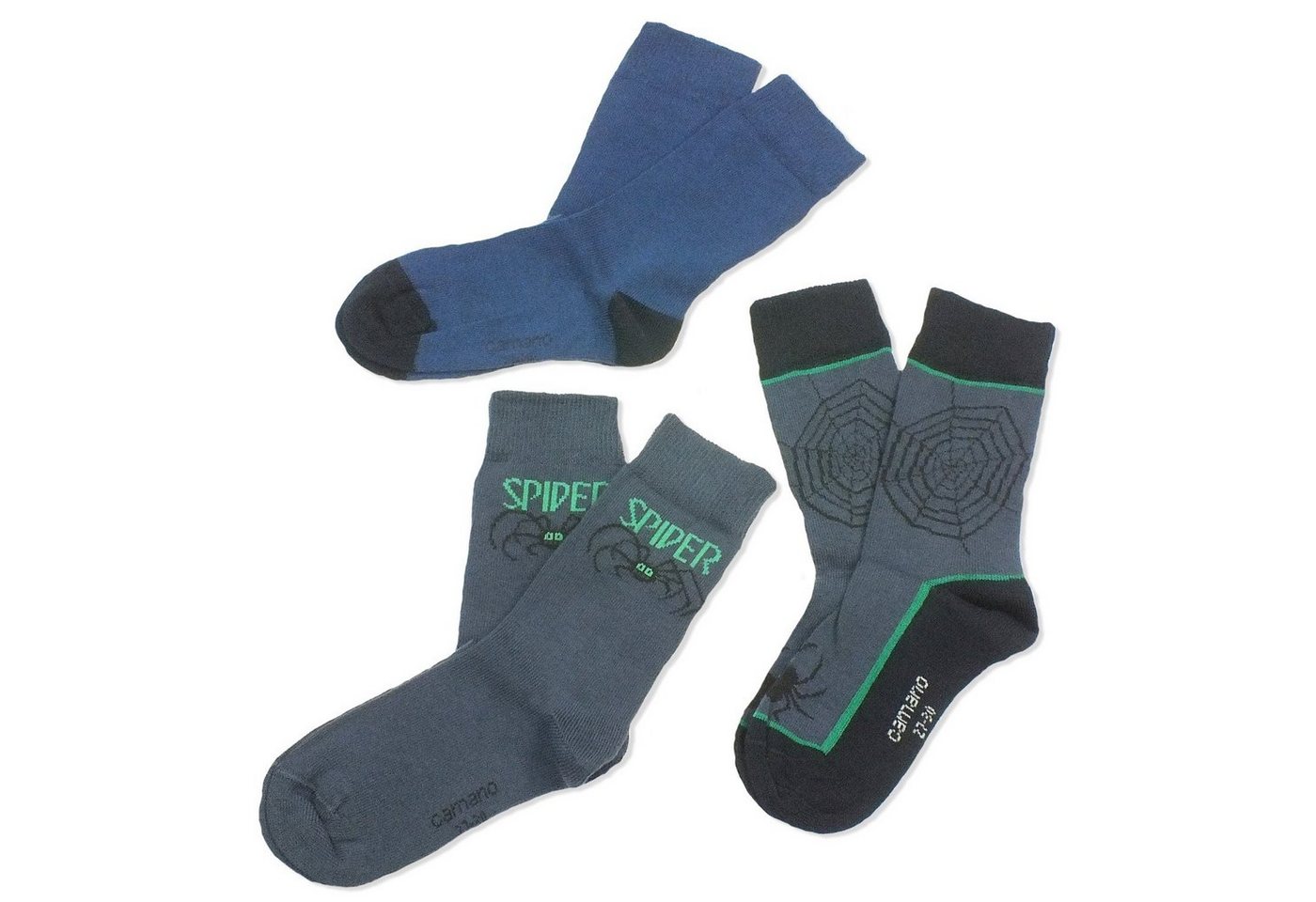 Camano Langsocken CA3832 (Packung, 3-Paar, 3 Paar) Kinder Socken, Jungen & Mädchen mit Baumwolle, Kindersocken von Camano