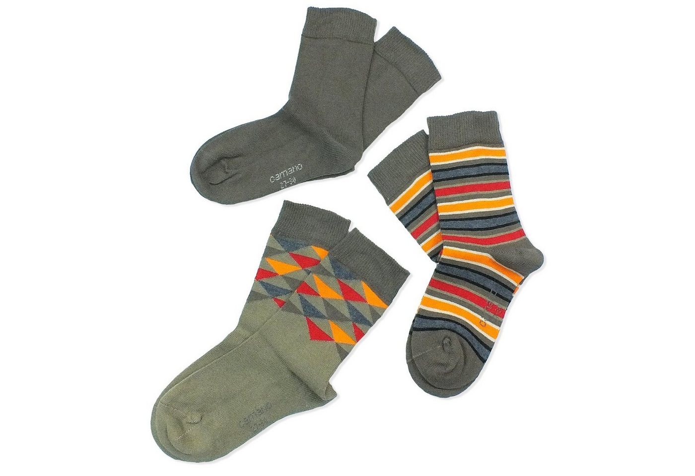 Camano Langsocken CA3840 (Packung, 3-Paar, 3 Paar) Kinder Socken, Jungen & Mädchen mit Baumwolle, Kindersocken von Camano