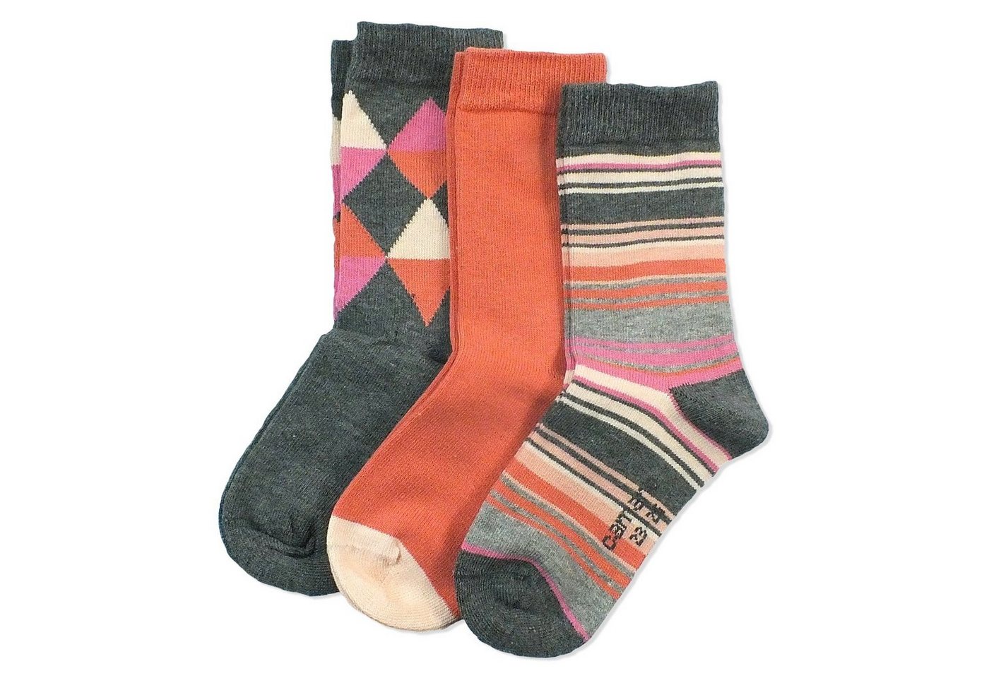 Camano Langsocken CA3851 (Packung, 3-Paar, 3 Paar) Kinder Socken, Jungen & Mädchen mit Baumwolle, Kindersocken von Camano