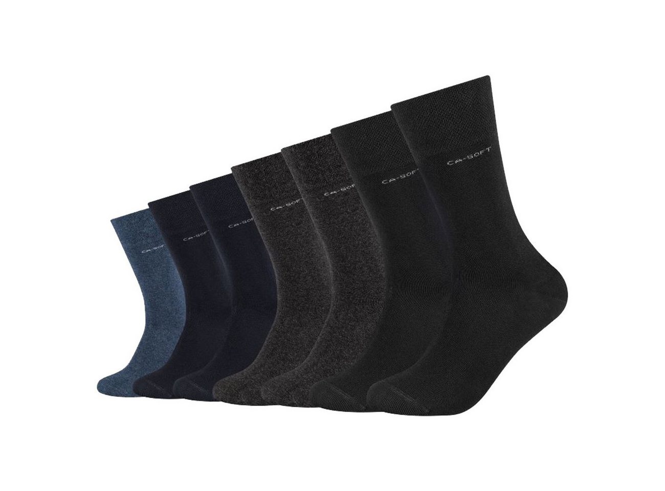 Camano Langsocken Unisex Regular Socken CA-Soft (7-Paar) Gesundheitssocken ohne Gummi von Camano