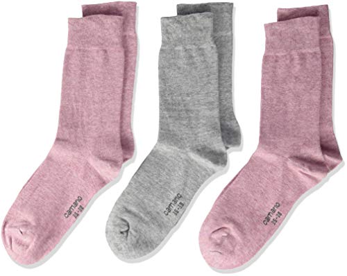 Camano Mädchen 3701 Socken, Rosa (Chalk Pink Melange 4300), 39 (3er Pack) von Camano