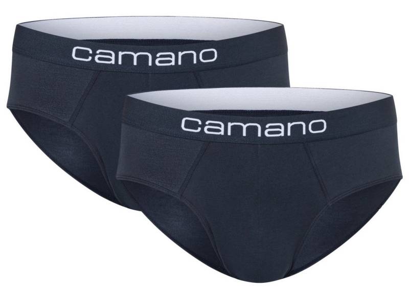 Camano Slip Doppelpack Herren Slips (2-St., 2er-Pack) Baumwoll Elastan Mischung von Camano