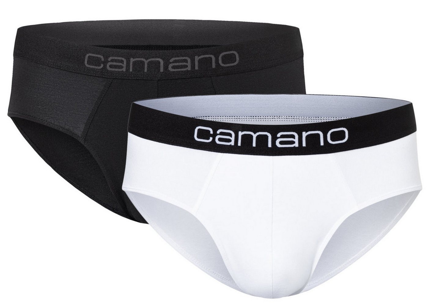 Camano Slip Doppelpack Herren Slips (2-St., 2er-Pack) Baumwoll Elastan Mischung von Camano