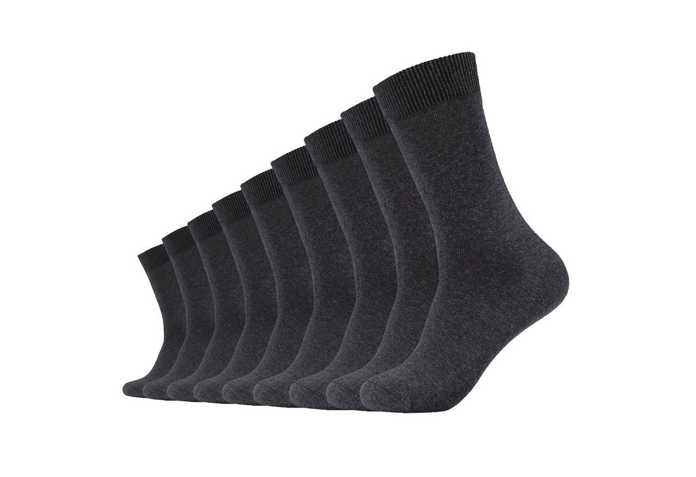 Camano Kurzsocken Unisex Socken - Comfort Socks, einfarbig, 9er Pack von Camano