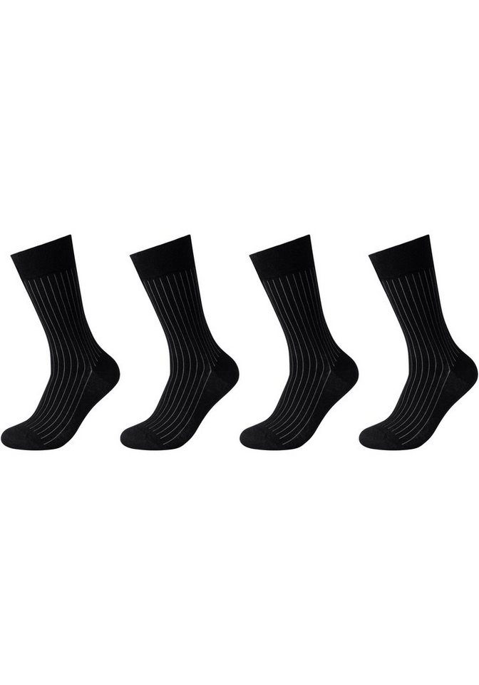 Camano Socken (Packung, 4-Paar) Elegante Optik: feine, zweifarbige Rippstruktur von Camano