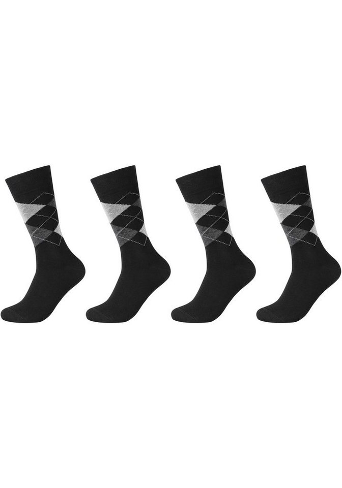 Camano Socken (Packung, 4-Paar) Faltenfreier Tragekomfort dank Elasthan-Anteil von Camano