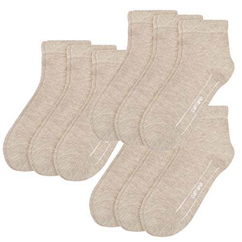 Camano Socken CA-SOFT Quarter 9er Pack, Größe:43-46, Farbe:Sand Melange (018) von Camano