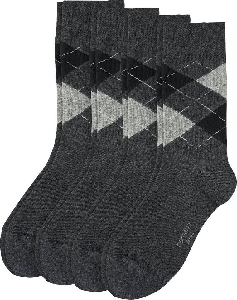 Camano Socken Herren-Socken 4 Paar gemustert von Camano