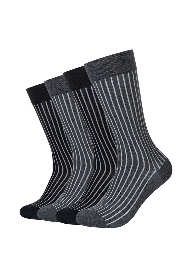 Camano Socken Socken 4er Pack 4er Pack Ca-soft Piqué Bund ohne Druck, Weiche, gekämmte Baumwolle von Camano