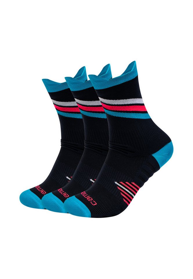 Camano Socken Sportsocke 3er Pack 3er Pack Sportsocken mit optimalem Fußklima dank Mesheinsätzen von Camano