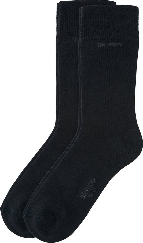 Camano Socken Unisex-Socken 2 Paar mit Softbund (4-Paar) Uni von Camano