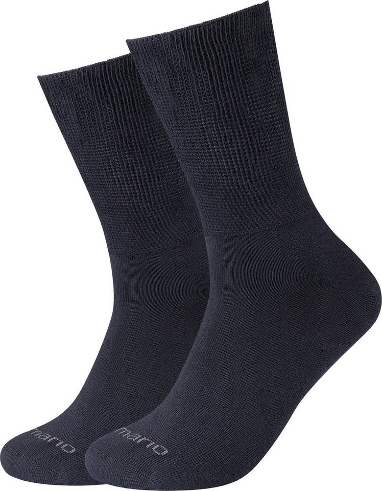 Camano Socken Unisex-Socken 2 Paar mit Softbund Uni von Camano