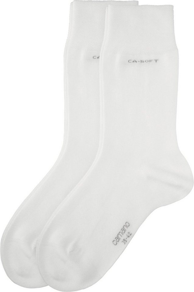 Camano Socken Unisex-Socken 2 Paar mit Softbund Uni Camano Socken Unisex-Socken 2 Paar mit Softbund Uni von Camano