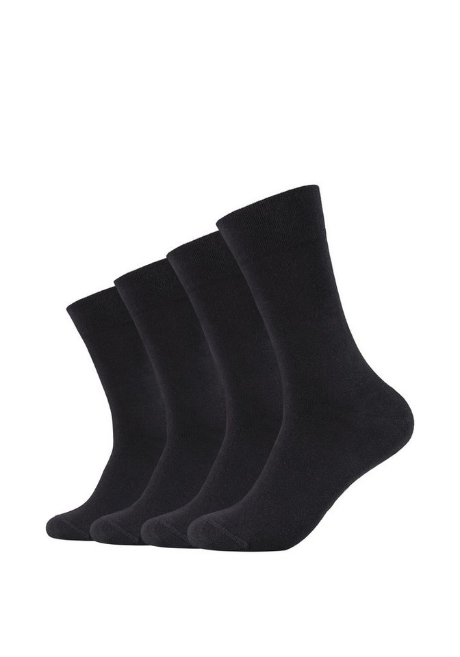 Camano Socken ca-soft (4-Paar) verstärkter Fersen- und Zehenbereich von Camano