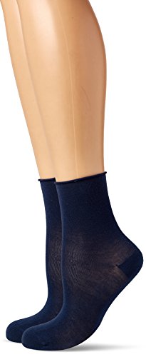 Camano Damen 2281 Socken, Blau (Blue 0030), 39/42 (2er Pack) von Camano