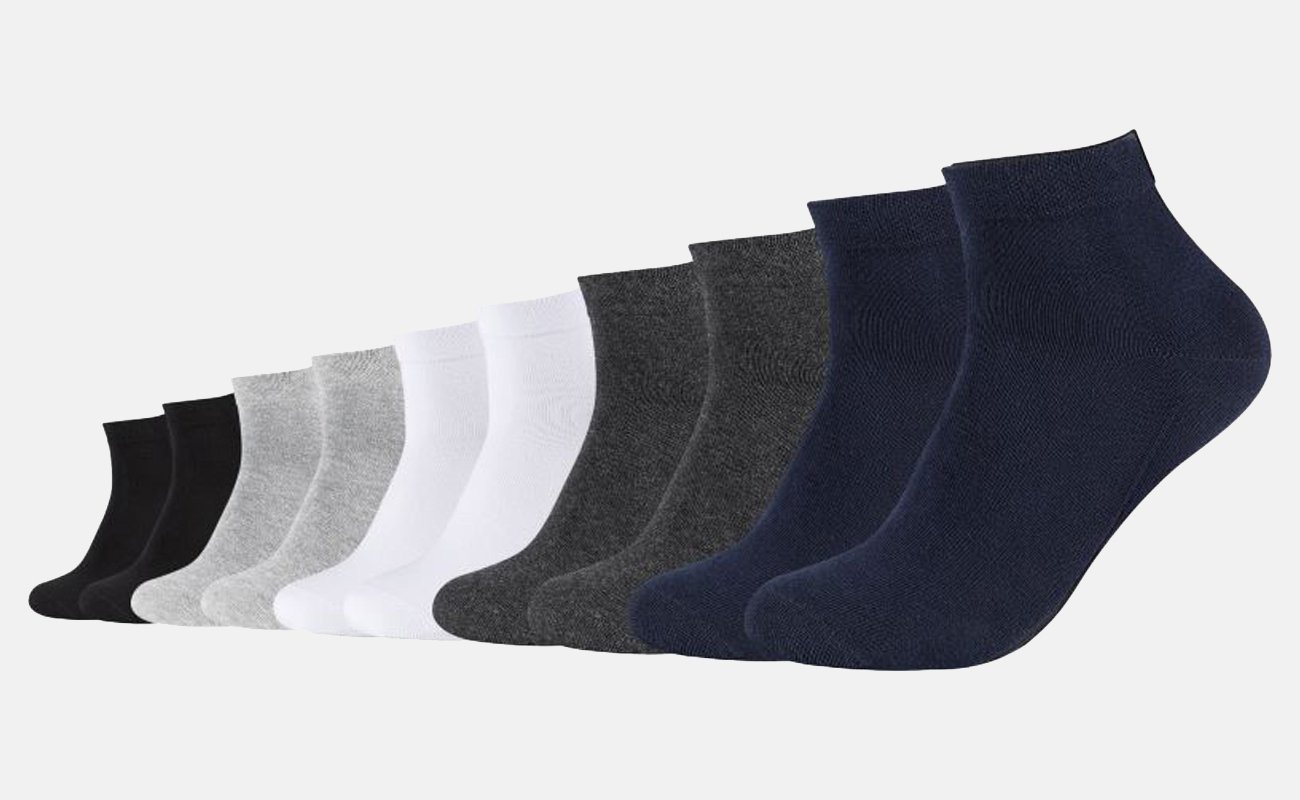 Camano Kurzsocken Unisex Socken Ca-Soft Organic Cotton Quarter (10-Paar) Regularsocken aus pflegeleichter Baumwollmischung von Camano