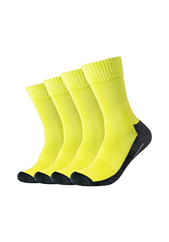 Camano Unisex Sportsocken Atmungsaktiv Bequem Perfekte Passform Tennissocken Verstärkt Herren und Damen pro tex 4er Pack 35/38 lime von Camano