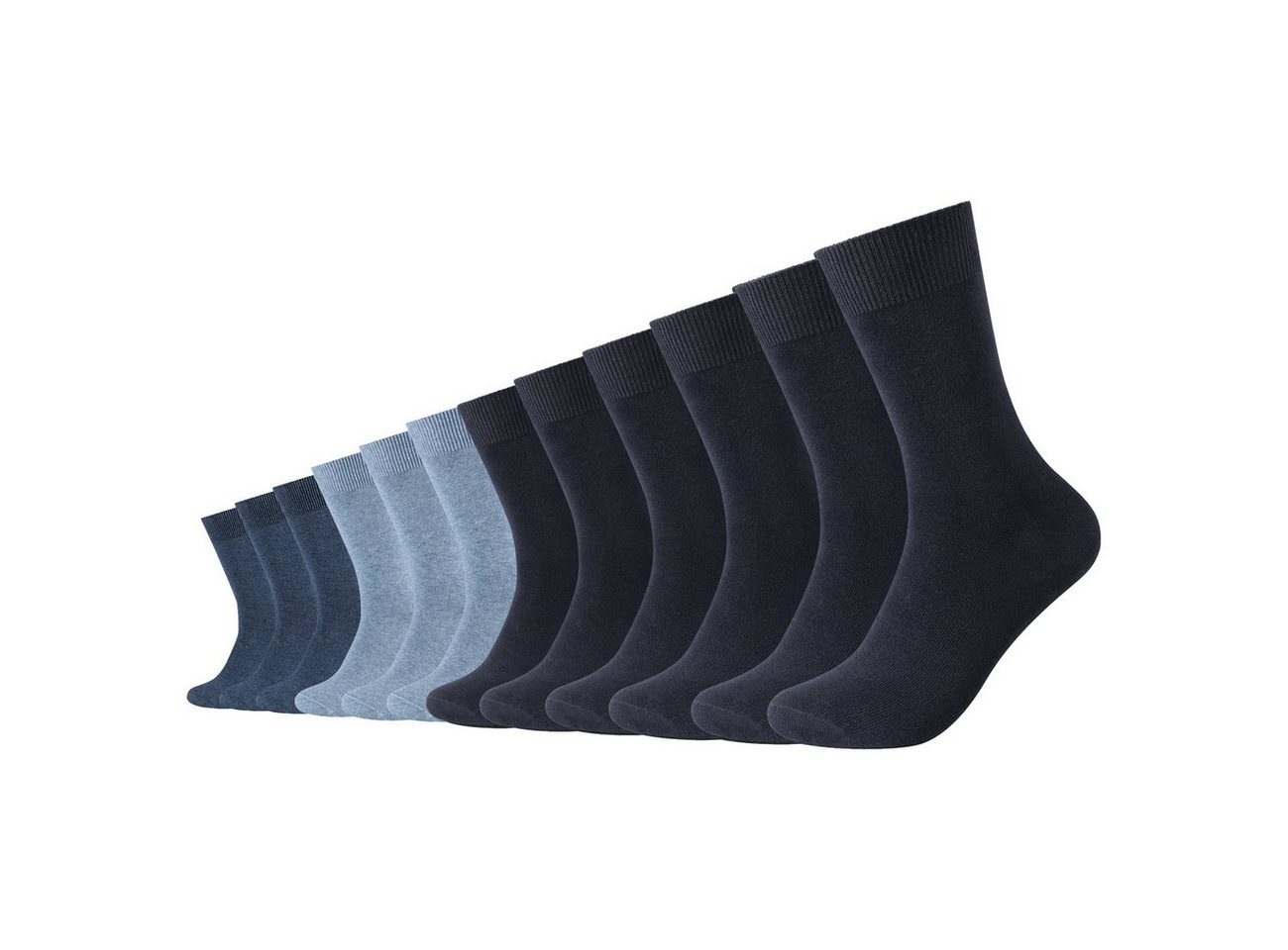 Camano Langsocken Unisex Socken Comfort Cotton Crew (12-Paar) Regularsocken aus pflegeleichter Baumwollmischung von Camano