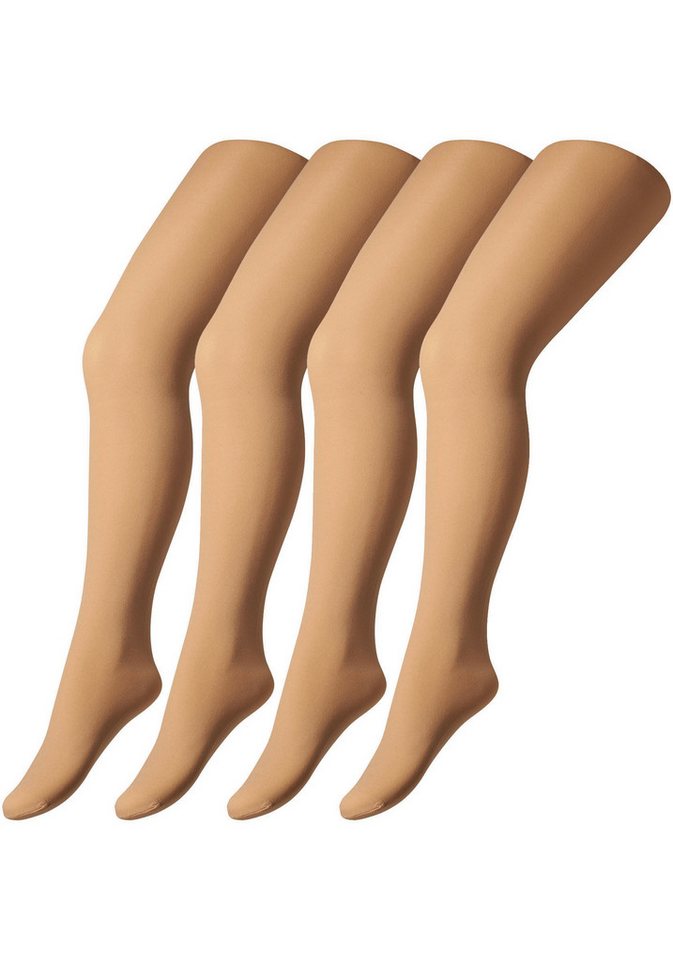 Camano Strumpfhose fine everyday 40 DEN (4er Pack) mit flachen Nähten von Camano