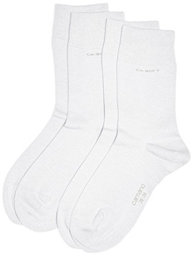 Camano Unisex 3642 Socken, 100 DEN, weiß (01), (Herstellergröße: 35/38) (2er Pack) von Camano