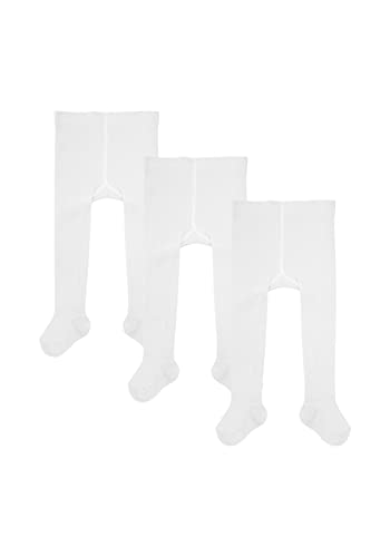Camano Unisex Baby Online Baby Ca-soft Organic Cotton Tights 3er Pack Socken, Weiß, 74/80 EU von Camano